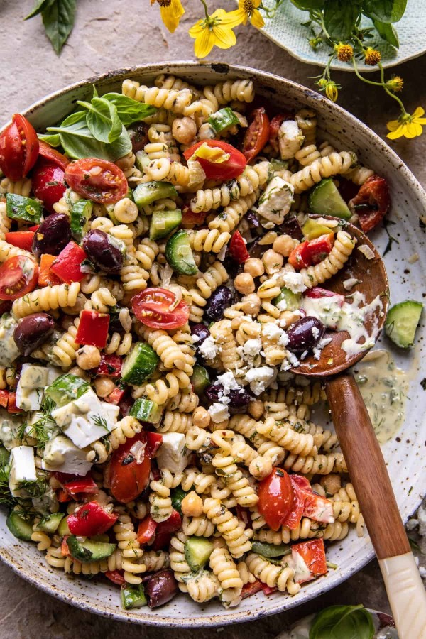 Greek Olive Pasta Salad